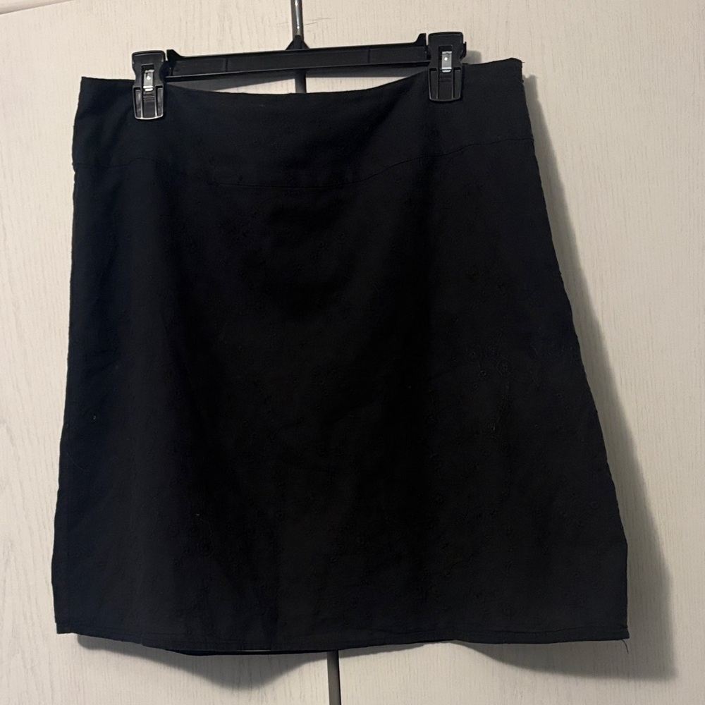 Chic Embroidered Black A-Line Women's Skirt‎